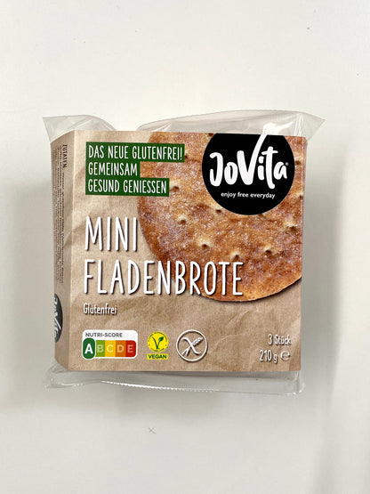 Mini Fladenbrot, 3 runde Brote/Pack, glutenfrei, vegan