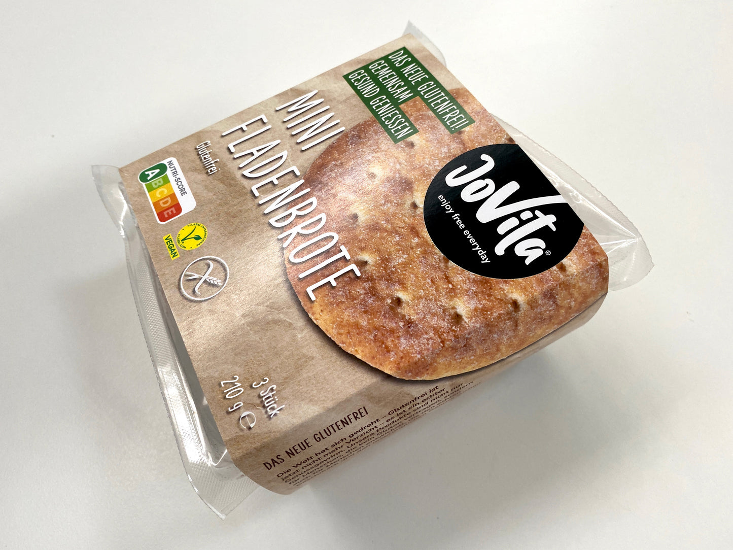 Mini Fladenbrot, 3 runde Brote/Pack, glutenfrei, vegan