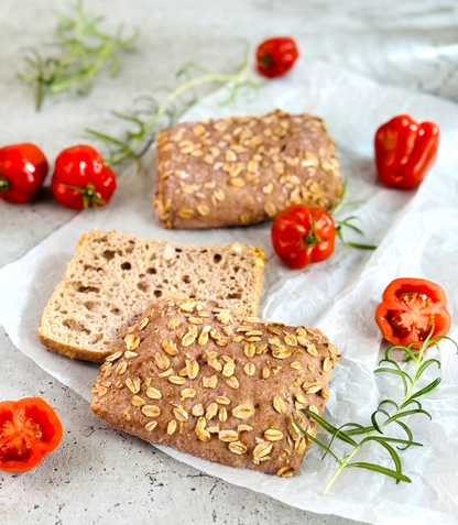 Vollkorn-Hafer Brötchen, 2 Brötchen/Pack, glutenfrei, vegan