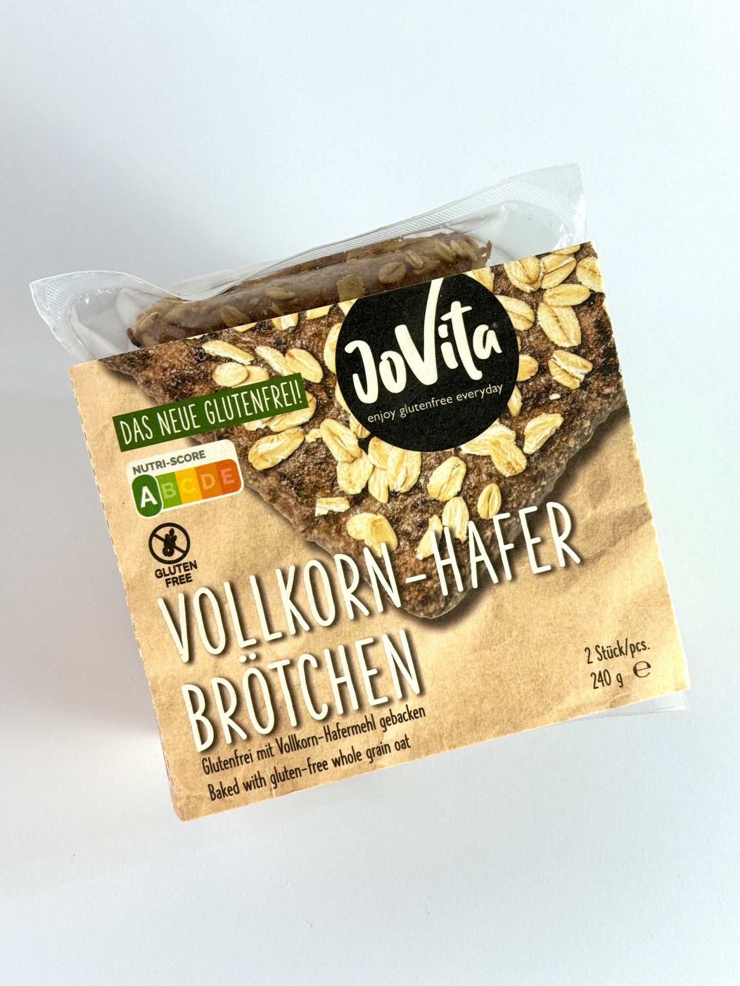 Vollkorn-Hafer Brötchen, 2 Brötchen/Pack, glutenfrei, vegan